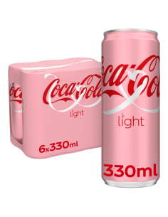 COCA LIGHT  THINK PINK ASSOCIATION CANS 33CL -4X6PCS