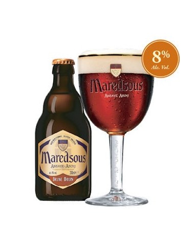 Maredsous 8° Brune 33CL VERRE 24x33cl