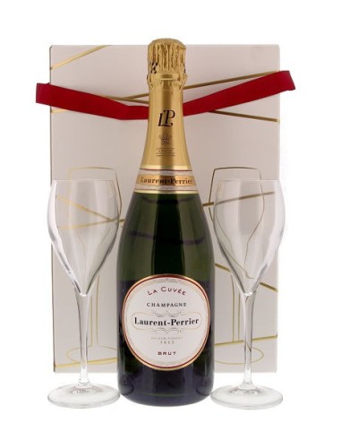 Coffret Laurent Perrier 75CL + 2 verres