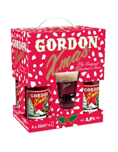 Coffret Gordon's Xmas 4 x 33CL + verre