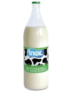 Inex Lait Demi-Ecreme 1L VERRE 12x1L