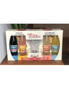 Ritchie Coffret cadeaux 4 bouteilles + 2 pailles...