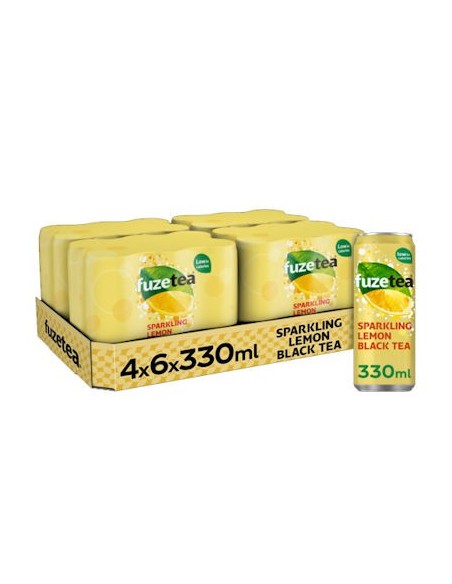 Fuze Tea Sparkling Black tea 33CL CANS 4x6